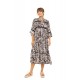 B607 - Type - BEACHWEAR LONG BLACK LEOPARD- (B607) B607 - Type - BEACHWEAR LONG BLACK LEOPARD- (B607)