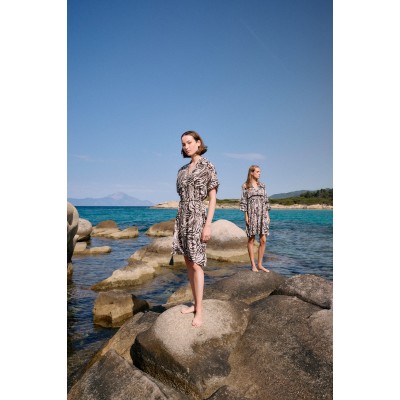B611 - Type - BEACHWEAR BLACK LEOPARD- (B611) B611 - Type - BEACHWEAR BLACK LEOPARD- (B611)