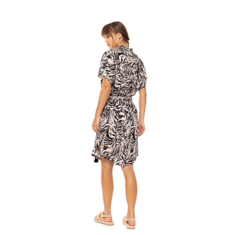 B611 - Type - BEACHWEAR BLACK LEOPARD- (B611) B611 - Type - BEACHWEAR BLACK LEOPARD- (B611)
