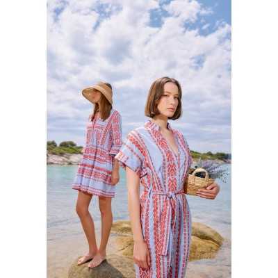 B634 - Type - BEACHWEAR EMBRODERY ICE BLUE- (B634) B634 - Type - BEACHWEAR EMBRODERY ICE BLUE- (B634)