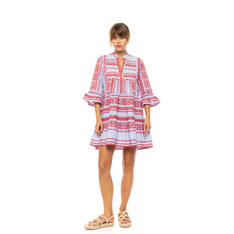 B634 - Type - BEACHWEAR EMBRODERY ICE BLUE- (B634) B634 - Type - BEACHWEAR EMBRODERY ICE BLUE- (B634)