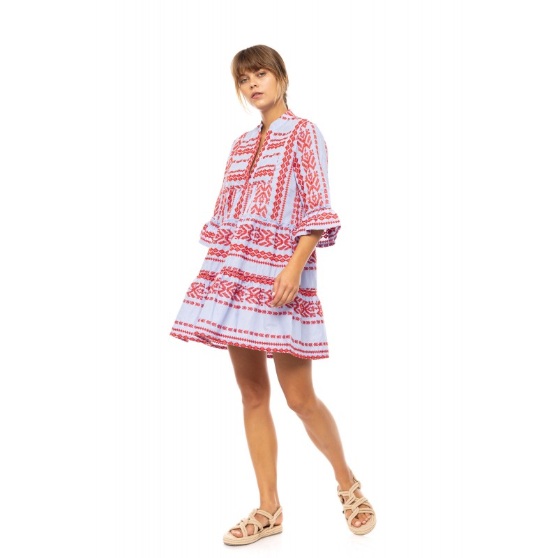 B634 - Type - BEACHWEAR EMBRODERY ICE BLUE- (B634) B634 - Type - BEACHWEAR EMBRODERY ICE BLUE- (B634)