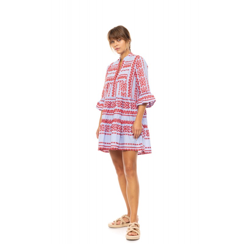 B634 - Type - BEACHWEAR EMBRODERY ICE BLUE- (B634) B634 - Type - BEACHWEAR EMBRODERY ICE BLUE- (B634)