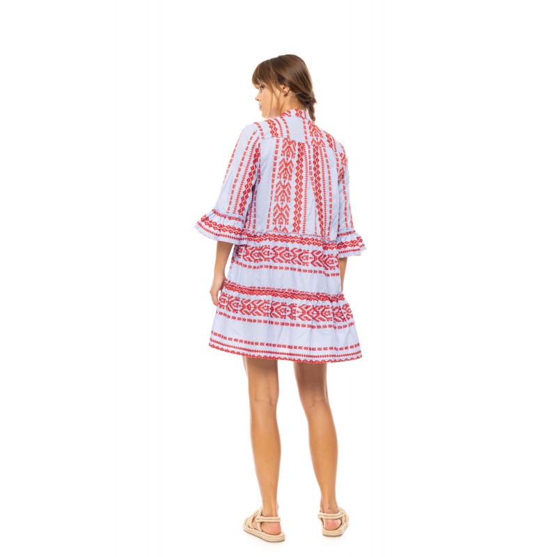 B634 - Type - BEACHWEAR EMBRODERY ICE BLUE- (B634) B634 - Type - BEACHWEAR EMBRODERY ICE BLUE- (B634)