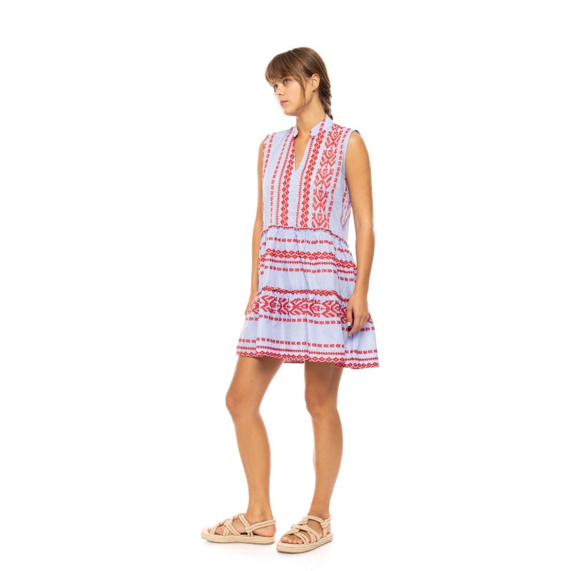 B635 - Type - BEACHWEAR EMBRODERY ICE BLUE- (B635)