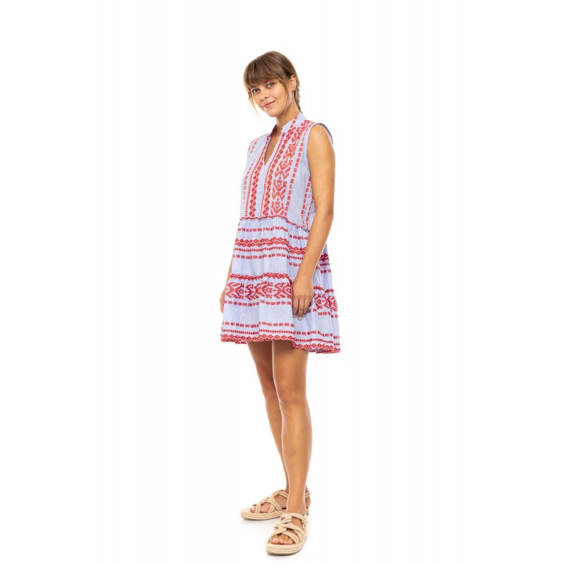 B635 - Type - BEACHWEAR EMBRODERY ICE BLUE- (B635)