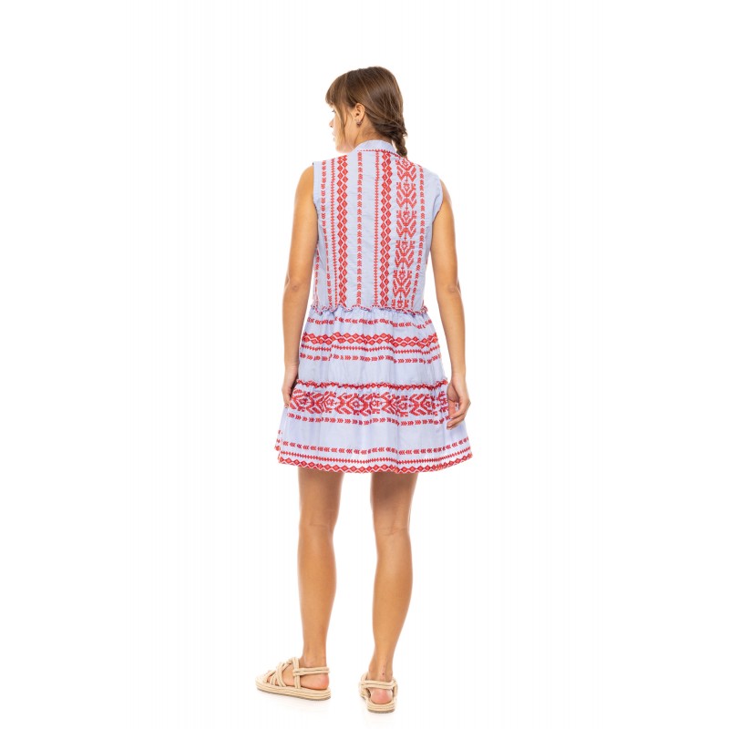 B635 - Type - BEACHWEAR EMBRODERY ICE BLUE- (B635)