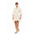 B645 - Off White - BEACHWEAR MOON EMBRODERY- (B645)