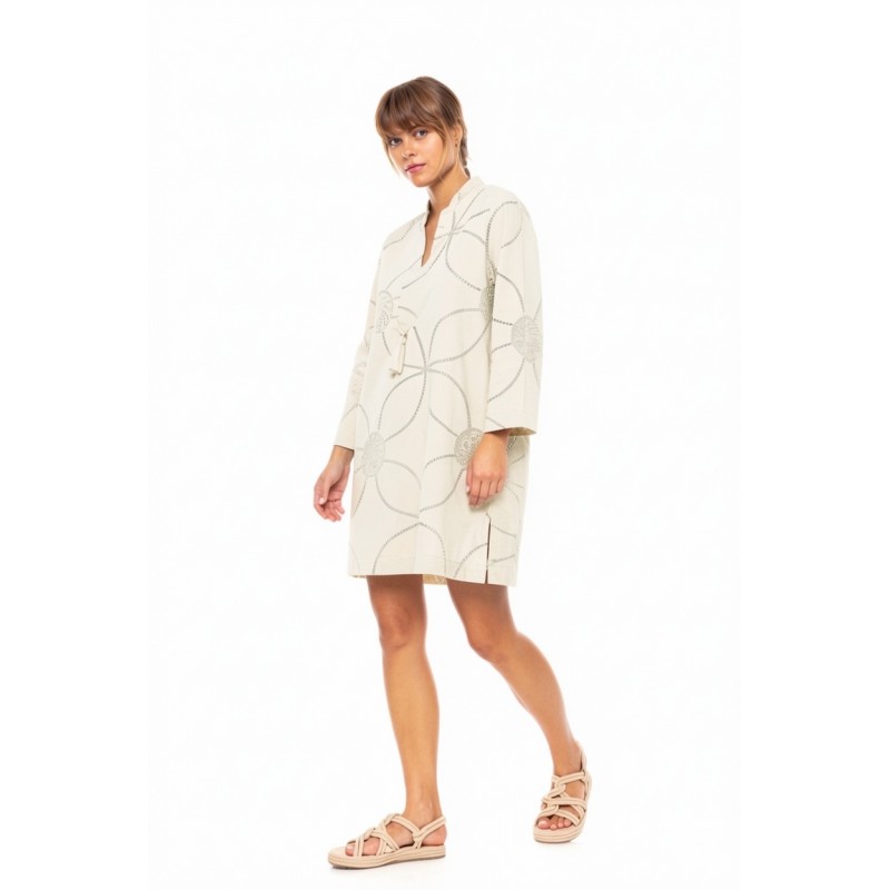 B646 - Off White - BEACHWEAR MOON EMBRODERY- (B646) B646 - Off White - BEACHWEAR MOON EMBRODERY- (B646)