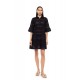 B650 - Black - BEACHWEAR FLOWER EMBRODERY- (B650) B650 - Black - BEACHWEAR FLOWER EMBRODERY- (B650)