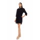 B651 - Black - BEACHWEAR FLOWER EMBRODERY- (B651)