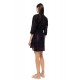 B651 - Black - BEACHWEAR FLOWER EMBRODERY- (B651)