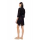 B651 - Black - BEACHWEAR FLOWER EMBRODERY- (B651)