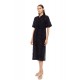 B653 - Black - BEACHWEAR FLOWER EMBRODERY- (B653)