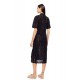 B653 - Black - BEACHWEAR FLOWER EMBRODERY- (B653)