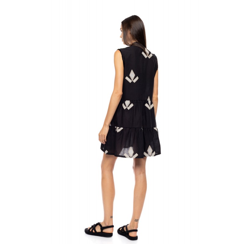 B657 - White - BEACHWEAR MAROCCO EMBRODERY- (B657) B657 - White - BEACHWEAR MAROCCO EMBRODERY- (B657)
