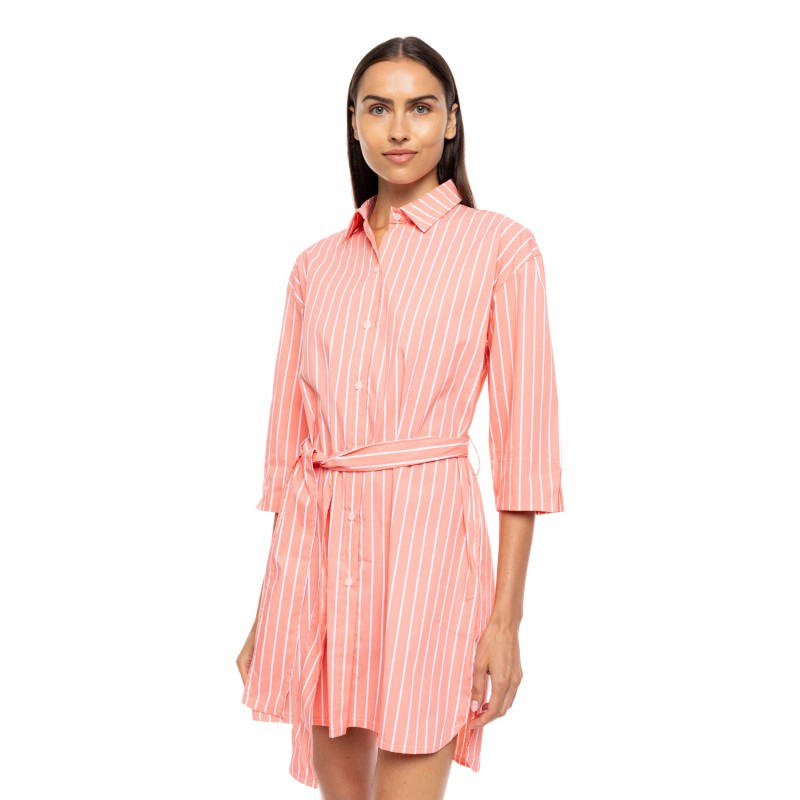 B670 - Peach Pink - BEACHWEAR TROPICAL STRIPE- (B670) B670 - Peach Pink - BEACHWEAR TROPICAL STRIPE- (B670)