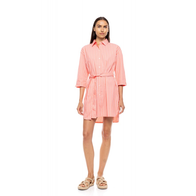 B670 - Peach Pink - BEACHWEAR TROPICAL STRIPE- (B670) B670 - Peach Pink - BEACHWEAR TROPICAL STRIPE- (B670)
