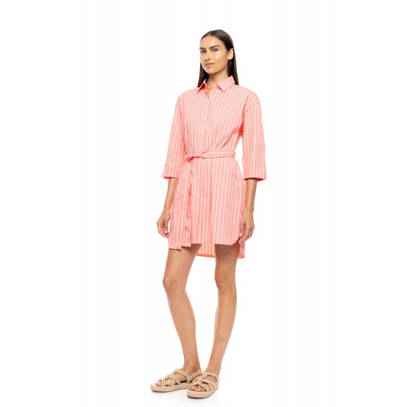 B670 - Peach Pink - BEACHWEAR TROPICAL STRIPE- (B670) B670 - Peach Pink - BEACHWEAR TROPICAL STRIPE- (B670)