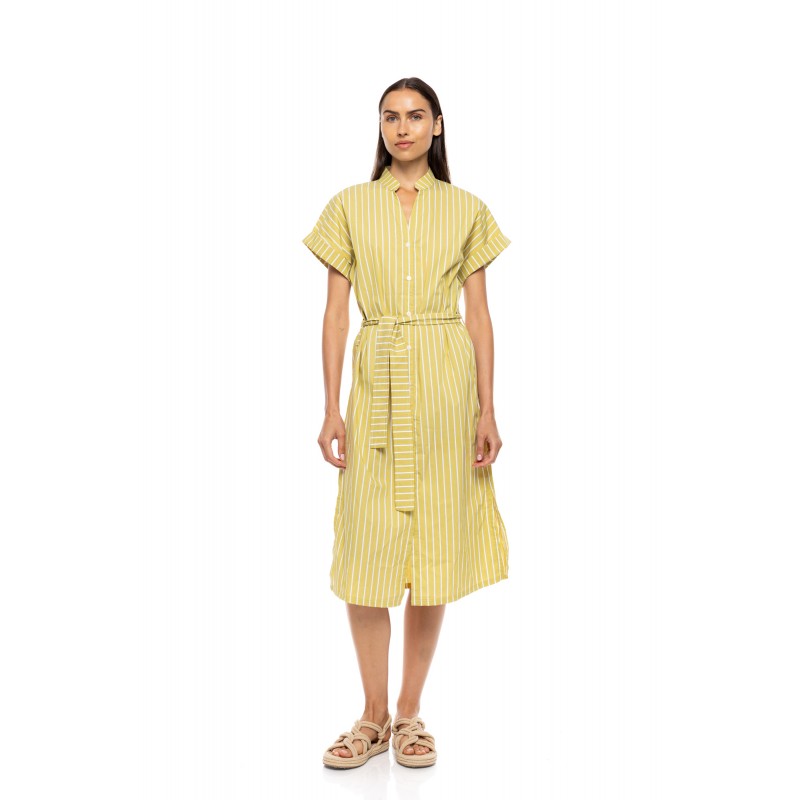 B671 - Lime Yellow - BEACHWEAR TROPICAL STRIPE- (B671) B671 - Lime Yellow - BEACHWEAR TROPICAL STRIPE- (B671)