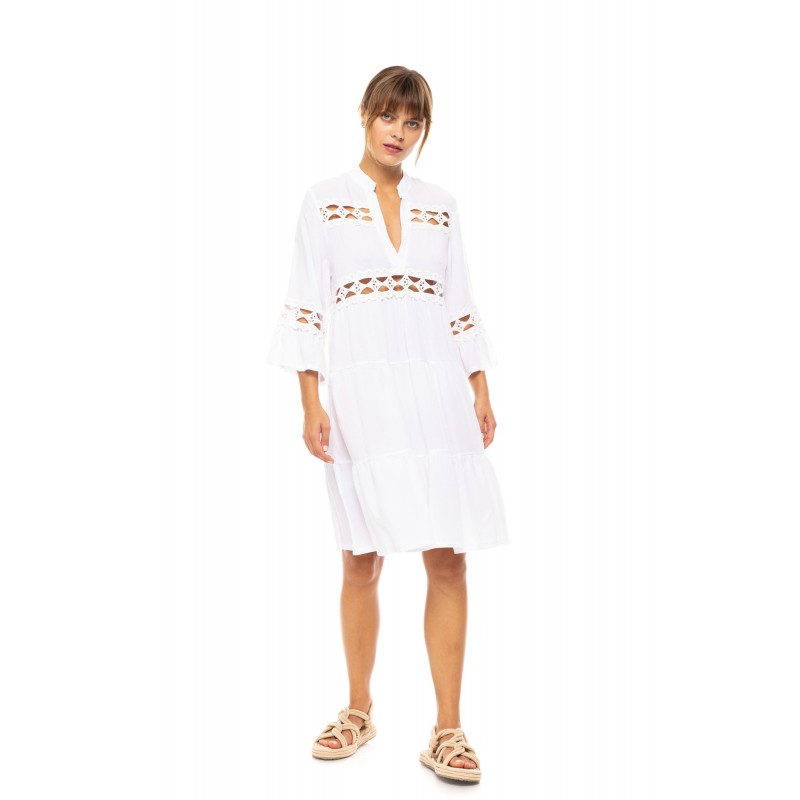 BN-272 - White - BEACHWEAR LACE- (BN-272) BN-272 - White - BEACHWEAR LACE- (BN-272)