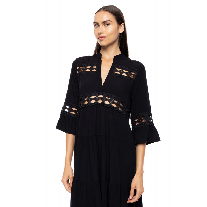 BN-273 - Black - BEACHWEAR LACE LONG- (BN-273) BN-273 - Black - BEACHWEAR LACE LONG- (BN-273)