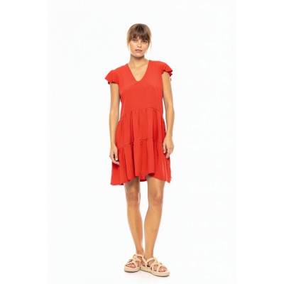 BN-286 - Red - BEACHWEAR SOLID- (BN-286) BN-286 - Red - BEACHWEAR SOLID- (BN-286)