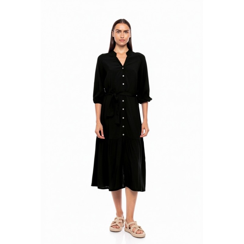 BN-290 - Black - BEACHWEAR SOLID LONG- (BN-290) BN-290 - Black - BEACHWEAR SOLID LONG- (BN-290)