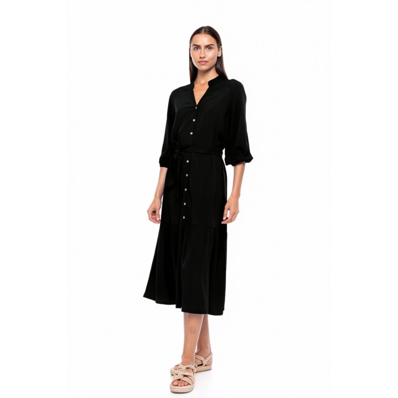 BN-290 - Black - BEACHWEAR SOLID LONG- (BN-290) BN-290 - Black - BEACHWEAR SOLID LONG- (BN-290)