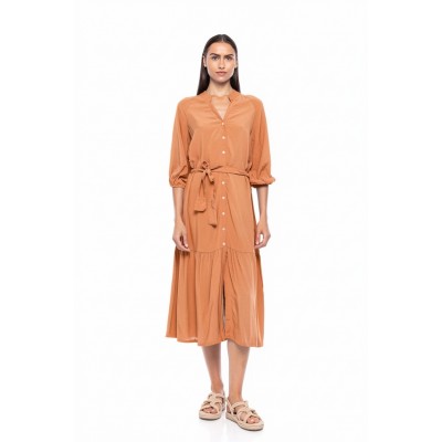 BN-290 - Orange - BEACHWEAR SOLID LONG- (BN-290)