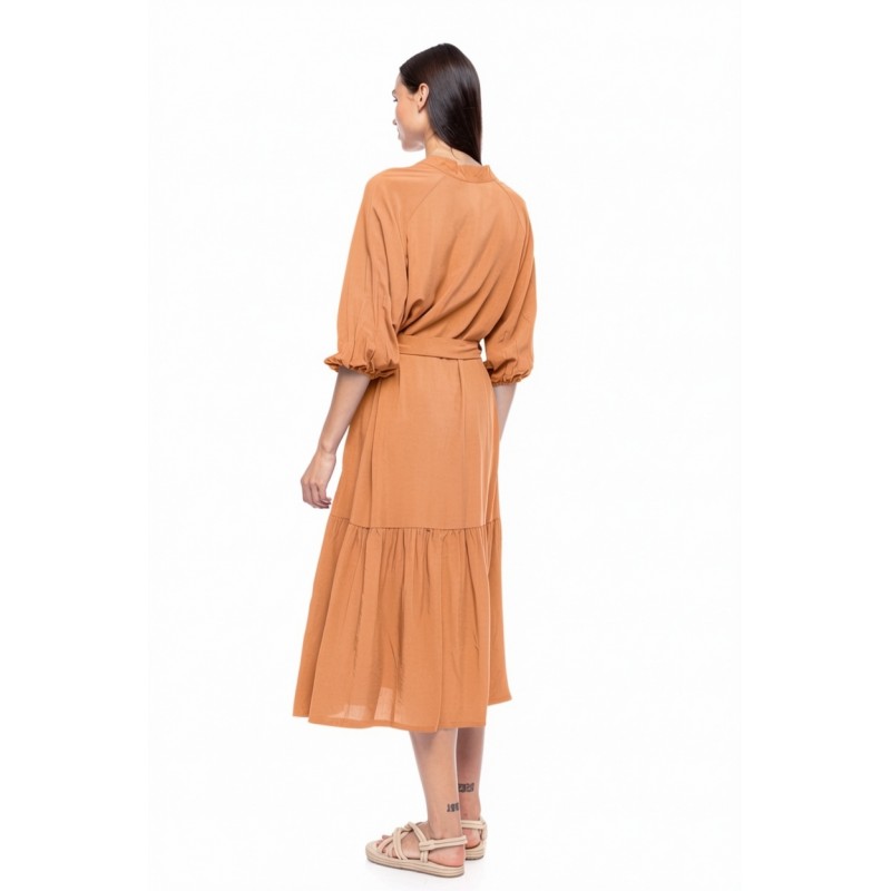 BN-290 - Orange - BEACHWEAR SOLID LONG- (BN-290) BN-290 - Orange - BEACHWEAR SOLID LONG- (BN-290)