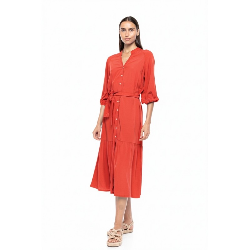 BN-290 - Red - BEACHWEAR SOLID LONG- (BN-290) BN-290 - Red - BEACHWEAR SOLID LONG- (BN-290)