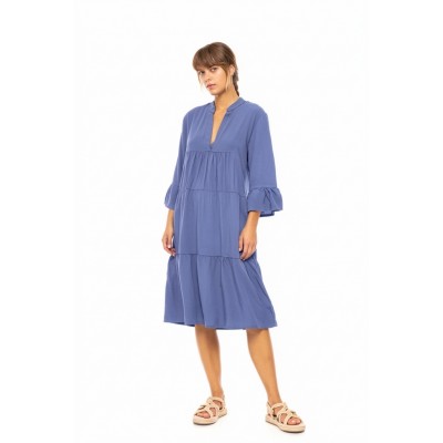 BN-294 - Cosmos Blue - BEACHWEAR MIDI SOLID- (BN-294)