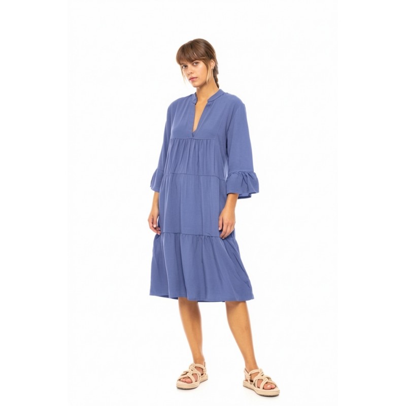 BN-294 - Cosmos Blue - BEACHWEAR MIDI SOLID- (BN-294)