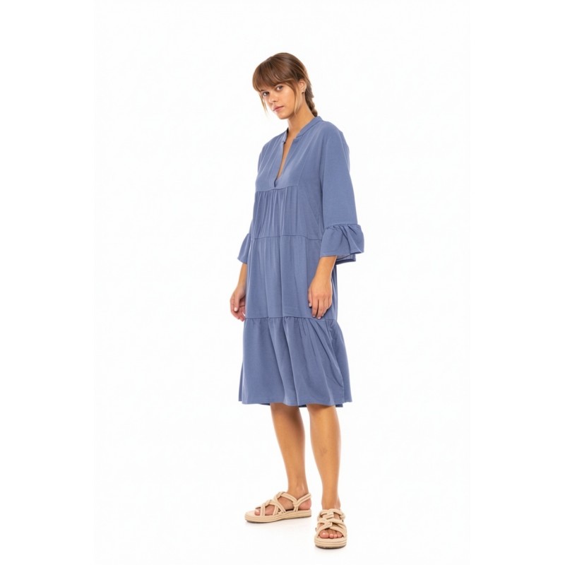 BN-294 - Cosmos Blue - BEACHWEAR MIDI SOLID- (BN-294)
