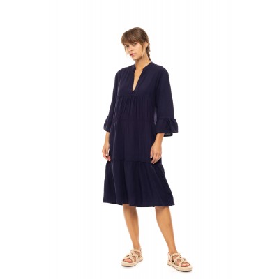 BN-294 - Yacht Blue - BEACHWEAR MIDI SOLID- (BN-294)