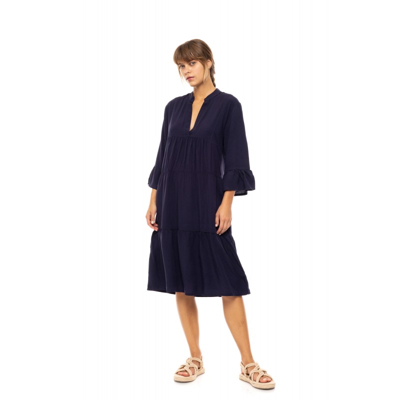 BN-294 - Yacht Blue - BEACHWEAR MIDI SOLID- (BN-294) BN-294 - Yacht Blue - BEACHWEAR MIDI SOLID- (BN-294)