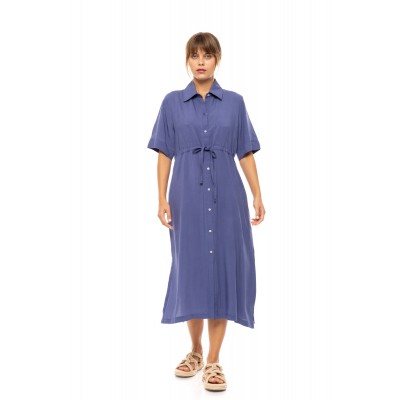 BN-296 - Cosmos Blue - BEACHWEAR MIDI SOLID- (BN-296)