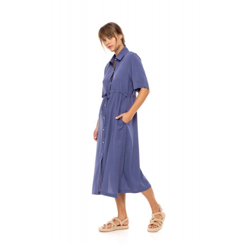 BN-296 - Cosmos Blue - BEACHWEAR MIDI SOLID- (BN-296)