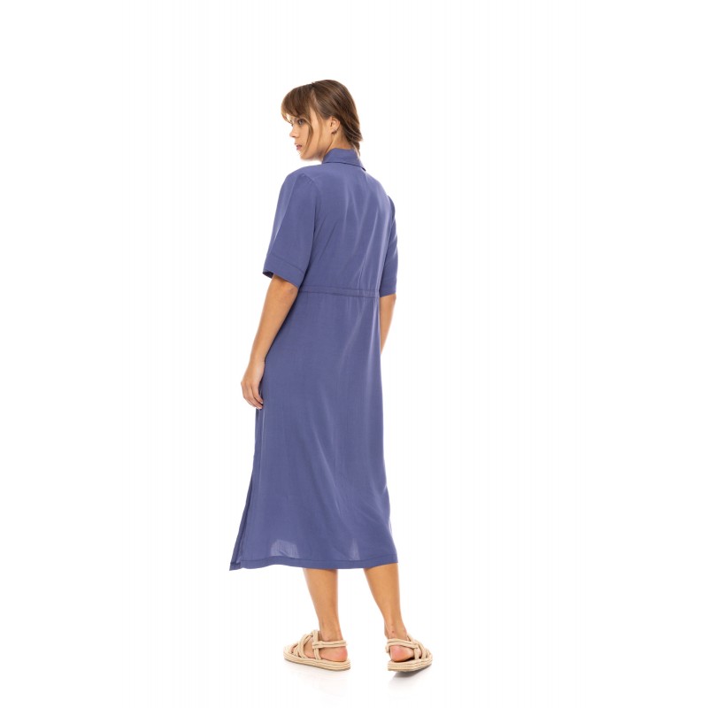 BN-296 - Cosmos Blue - BEACHWEAR MIDI SOLID- (BN-296)