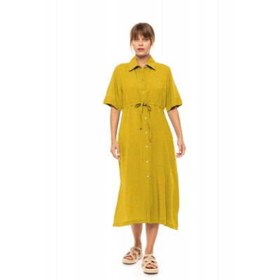 BN-296 - Yellow - BEACHWEAR MIDI SOLID- (BN-296)
