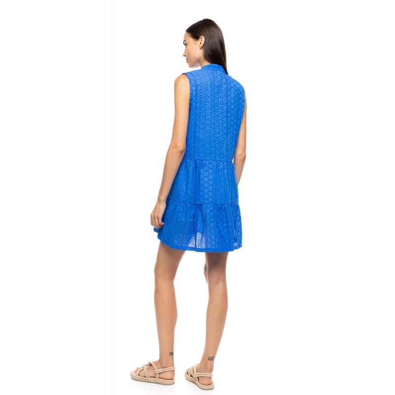 BN-301 - Indigo Blue - Beachwear Sleeveless Embrodery- (BN-301) BN-301 - Indigo Blue - Beachwear Sleeveless Embrodery- (BN-301)
