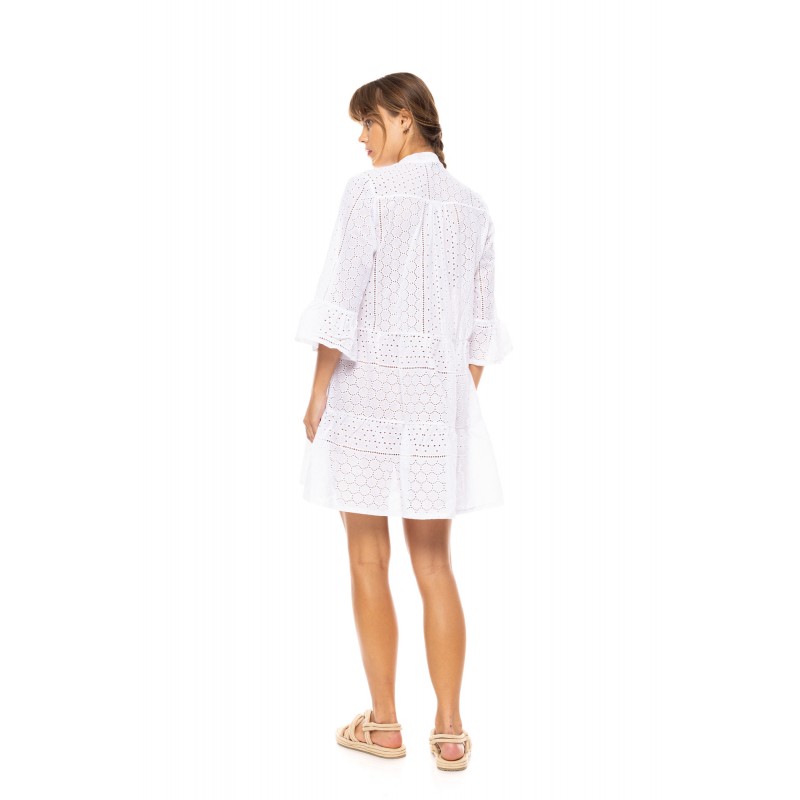 BN-302 - White - Beachwear Embrodery- (BN-302)