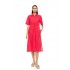 BN-305 - Coral - Beachwear Long Buttoned Embrodery- (BN-305)