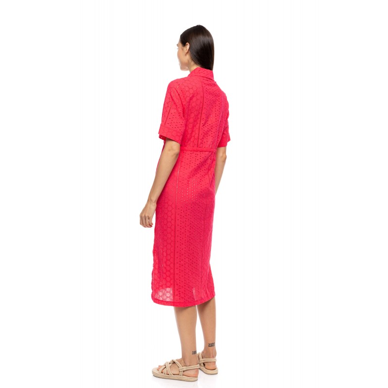 BN-305 - Coral - Beachwear Long Buttoned Embrodery- (BN-305) BN-305 - Coral - Beachwear Long Buttoned Embrodery- (BN-305)