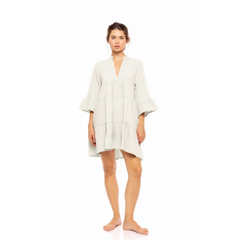 BN-320 - White - BEACHWEAR SUMMER COTTON- (BN-320) BN-320 - White - BEACHWEAR SUMMER COTTON- (BN-320)