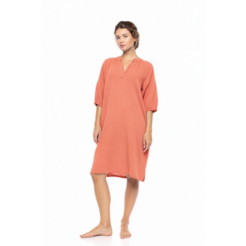 BN-322 - Coral - BEACHWEAR SUMMER COTTON- (BN-322)