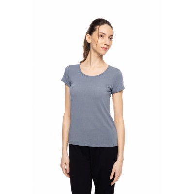 L1202 - Blue Cloud - Camisole Ultralight Wool Short sleeve- (L1202)