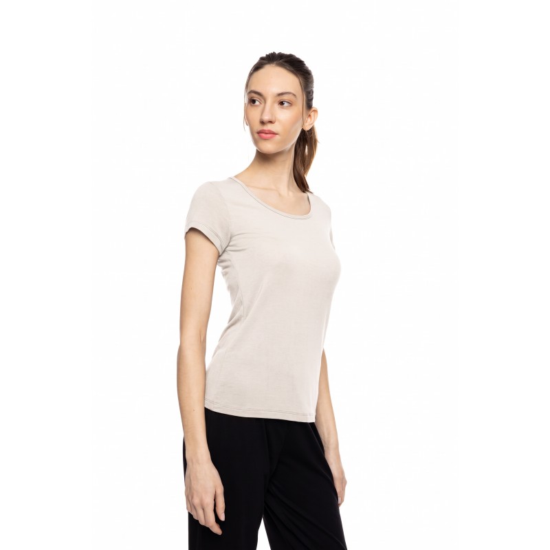 L1202 - White - Camisole Ultralight Wool Short sleeve- (L1202) L1202 - White - Camisole Ultralight Wool Short sleeve- (L1202)