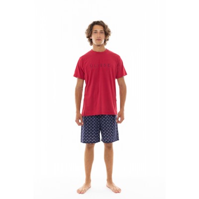 S-M526 - Red - PYJAMA BLUE BICYCLE- (S-M526)